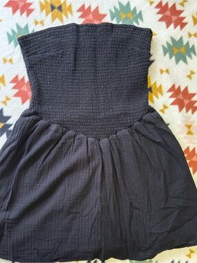 Universal Thread Black Strapless Smocked Sundress